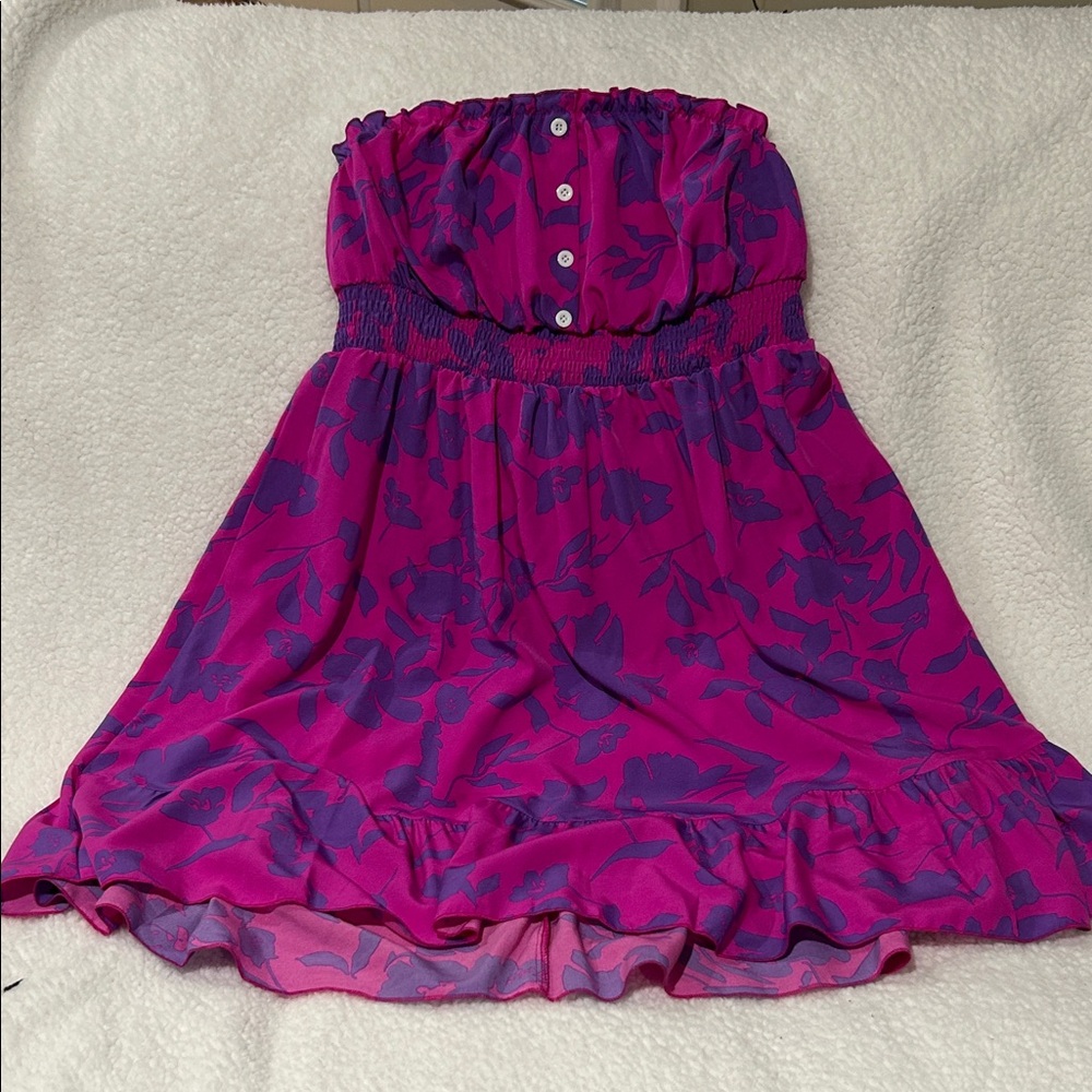 SHEIN Floral Kids Dress in Pink and Purple
